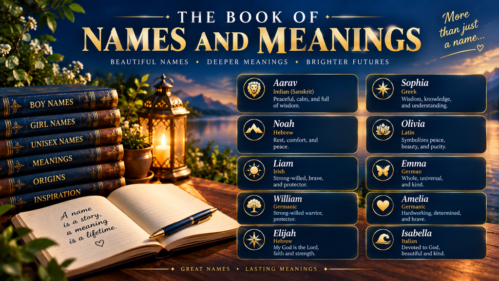 Book of Names and Meanings Names That Mean “Book”