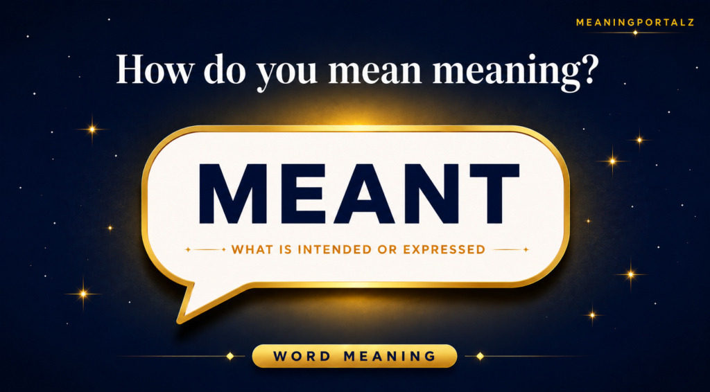 “Meant” in a Sentence