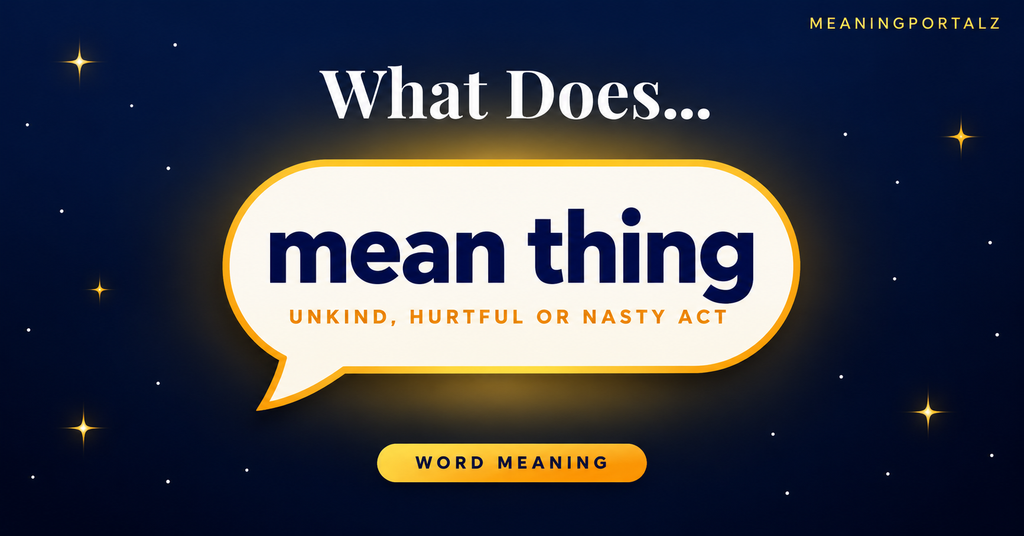 Mean Thing Related Words and Expressions