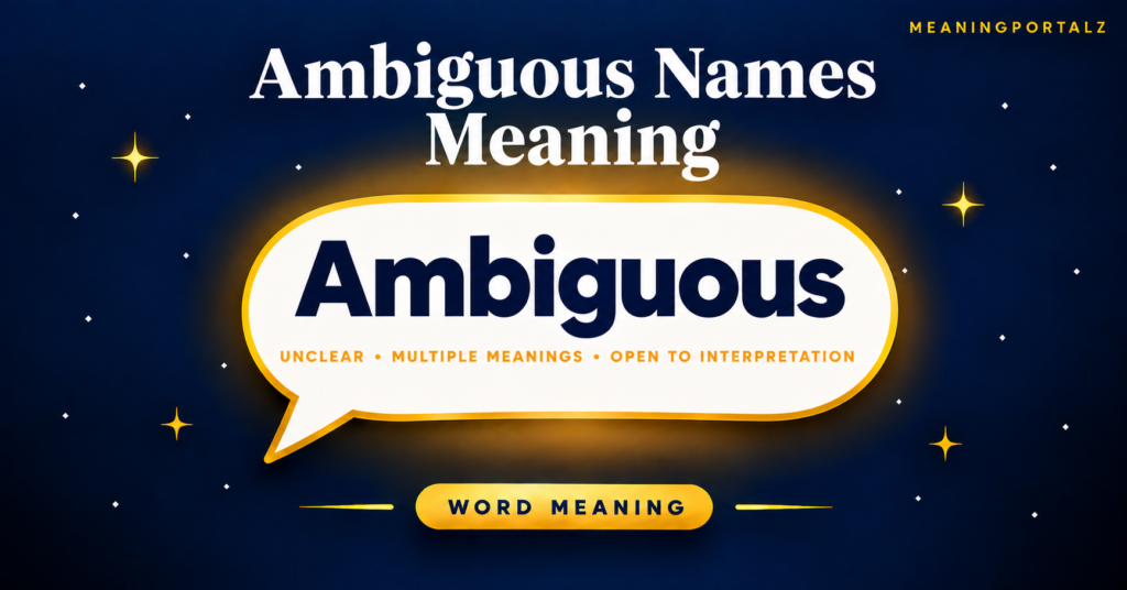 Ambiguous Names