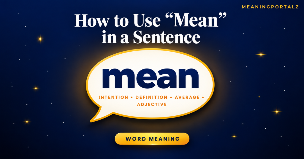 How to Use Mean in a Sentence