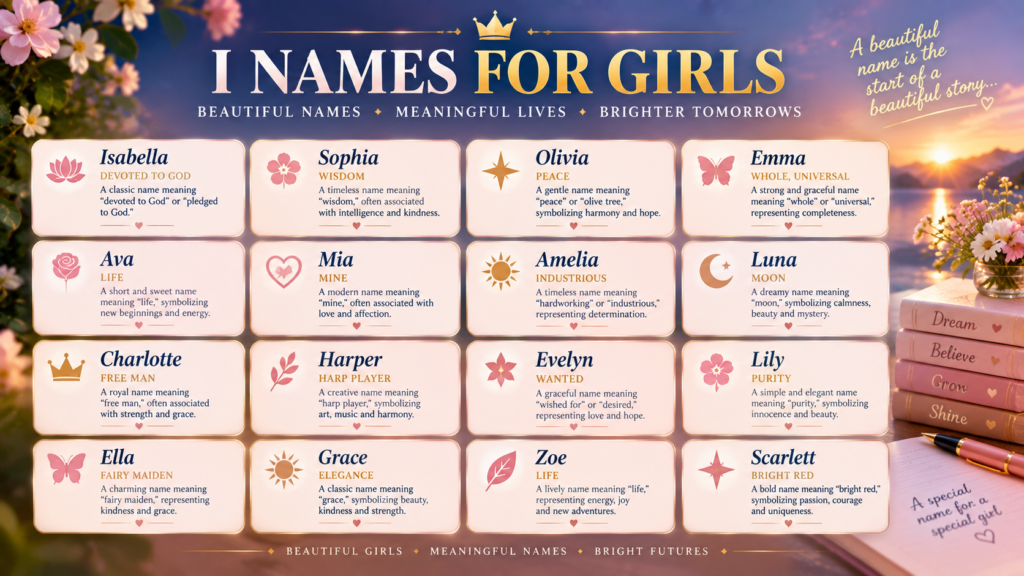 I Names for Girls