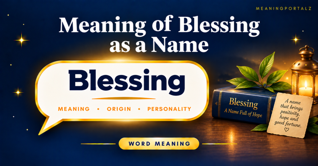 Meaning of Blessing as a Name