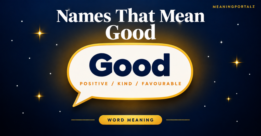 Names That Mean Good