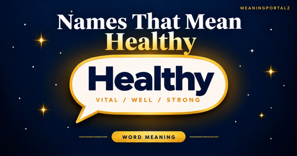 Names That Mean Healthy