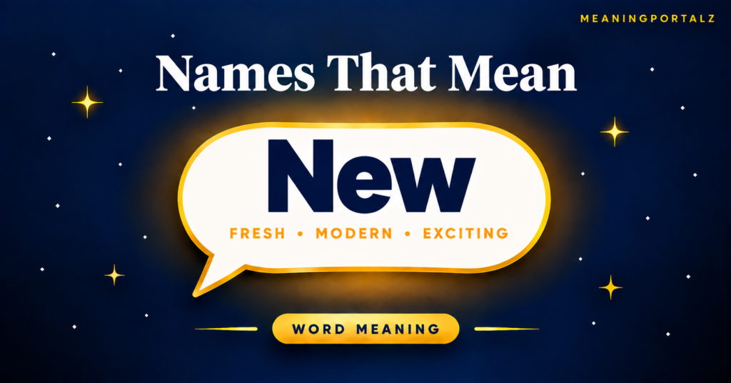 Names That Mean New