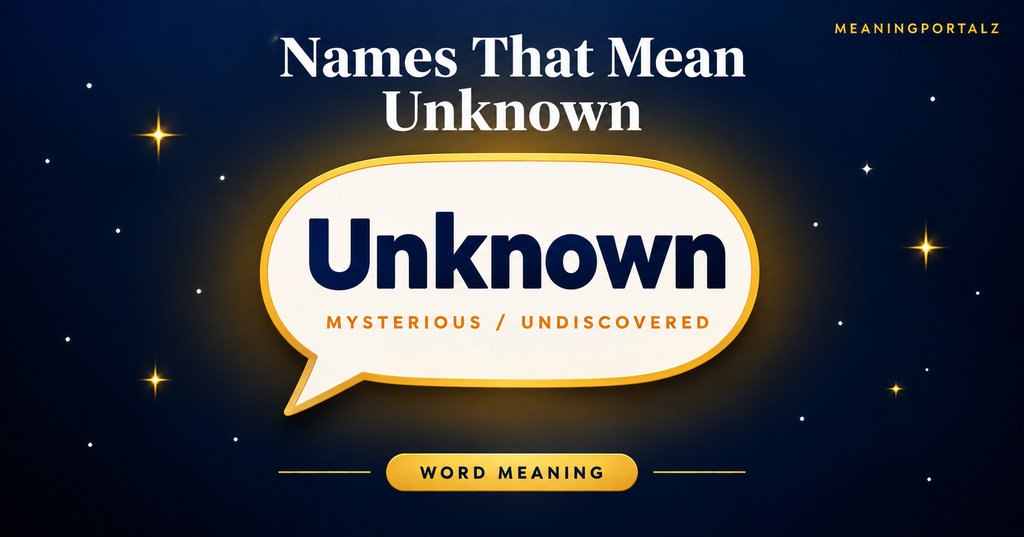 Unique Names With a Hidden or Mysterious Feel
