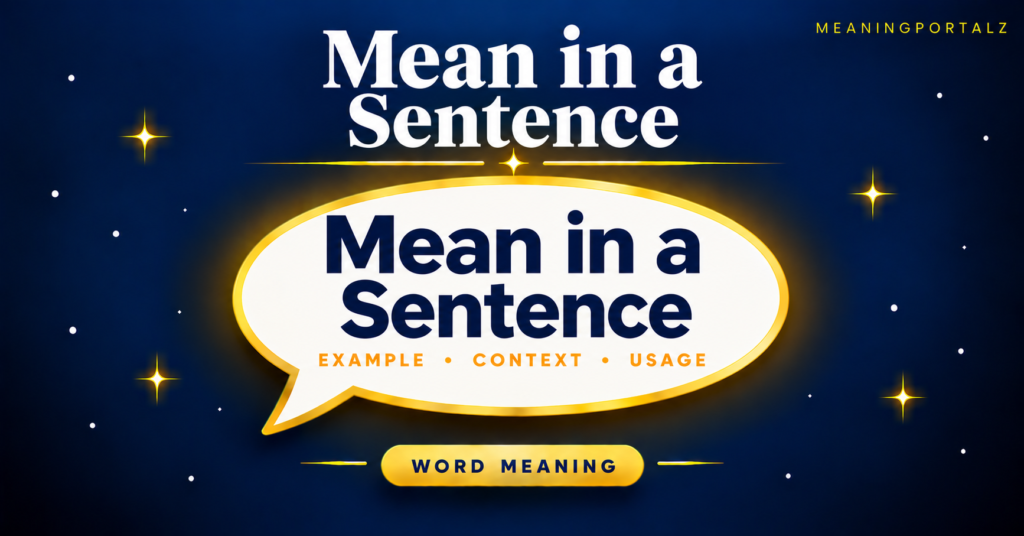 mean in sentence