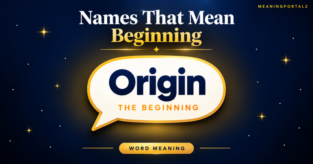 names that mean beginning