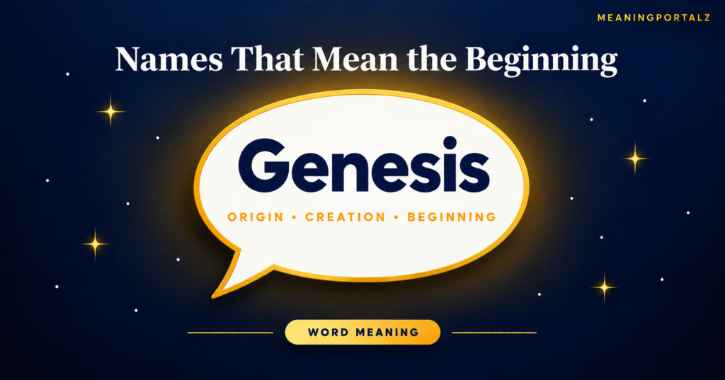 names that mean the beginning